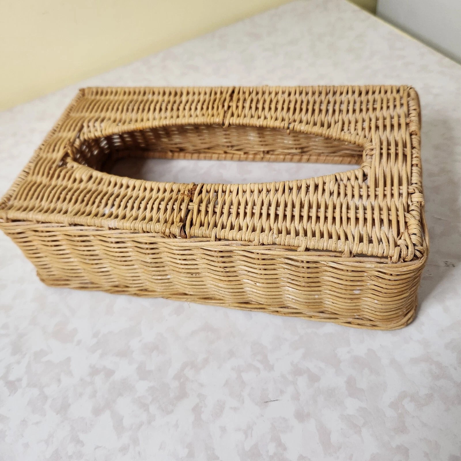 Vintage Kleenex Woven Wicker Rattan Tissue Rectangle Box Cover F3 | eBay