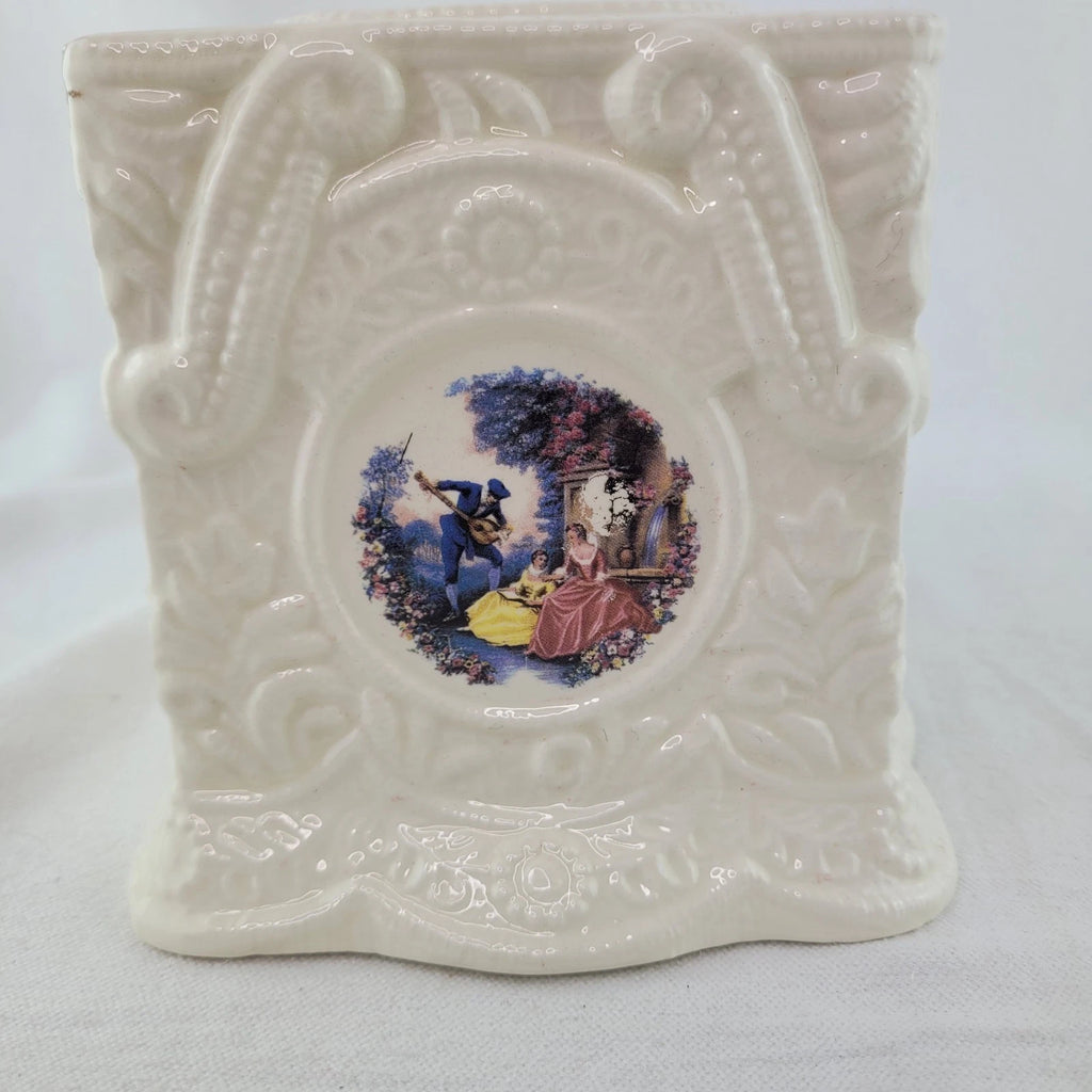 Vintage Bathroom White Ceramic 6" Slip on Facial Tissue Box Cover Holder | eBay