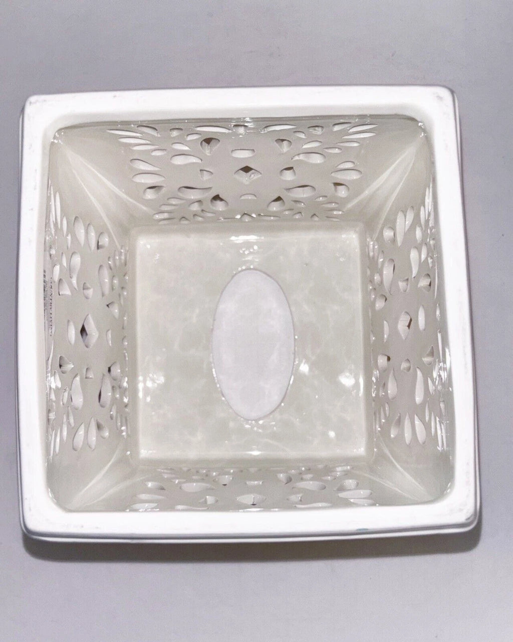 Country Living White Ceramic Tissue Cover | eBay