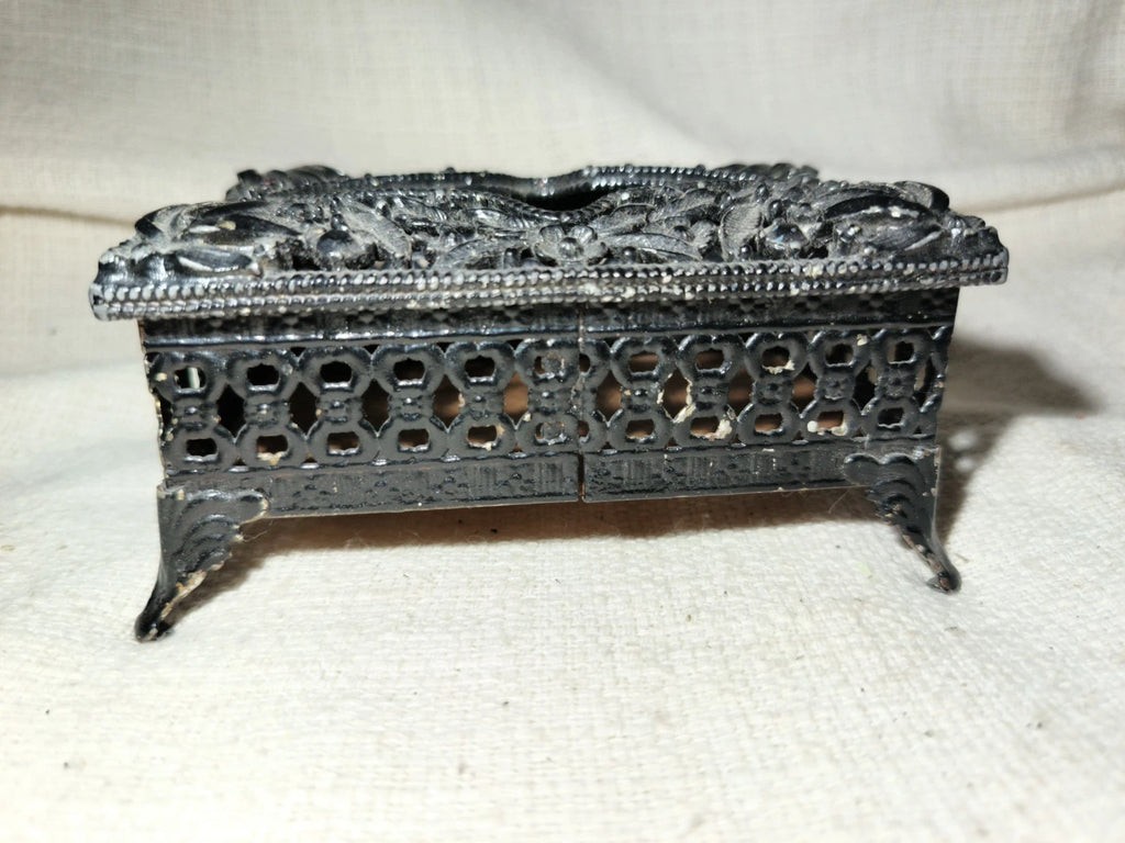 Vtg Pocket Small Tissue Holder Black Ormolu Filigree Ornate Regency 4.5” | eBay
