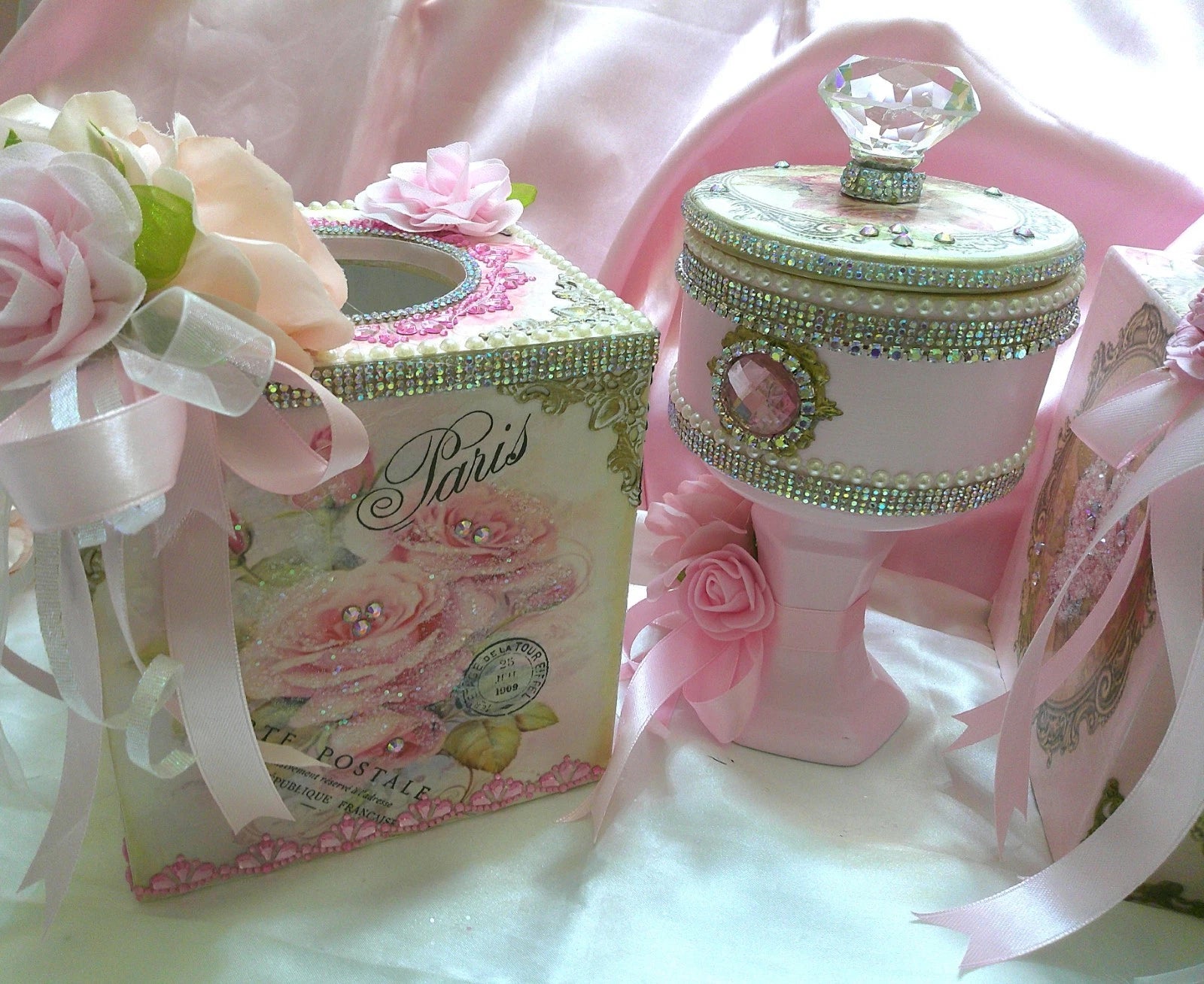 Shabby Chic Victorian Tissue Box Cover~French Inspired Design w/Rose Graphic | eBay