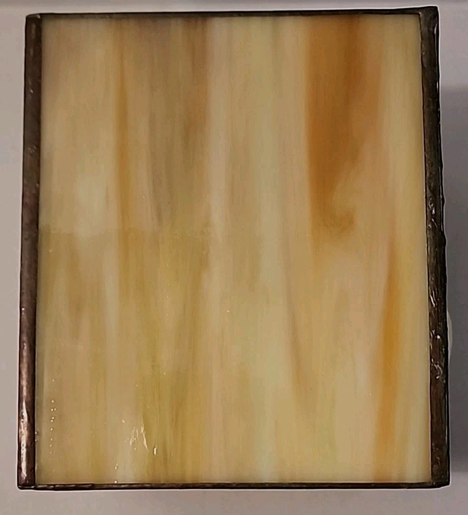 Vtg. Leaded Stained Glass Tissue Box Cover Slag With Sea Shells EUC | eBay