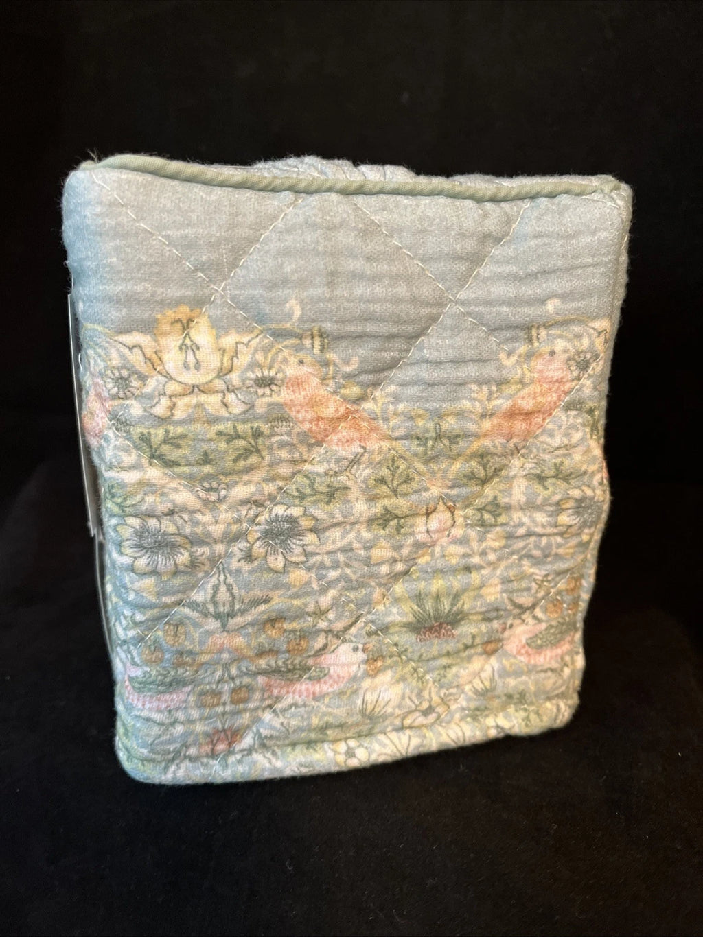 Morris & Co Tissue Box Cover Square Quilted Cotton Fabric Cloth Strawberry Thief | eBay