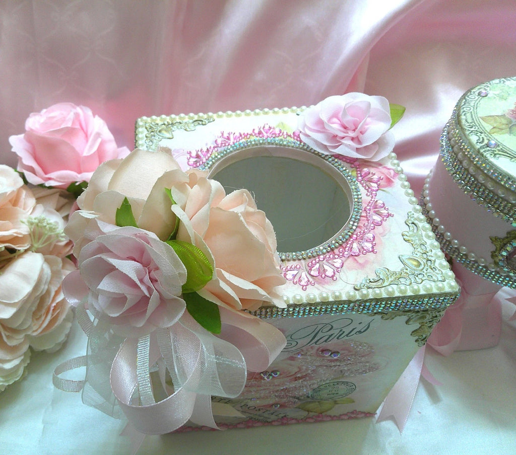 Shabby Chic Victorian Tissue Box Cover~French Inspired Design w/Rose Graphic | eBay