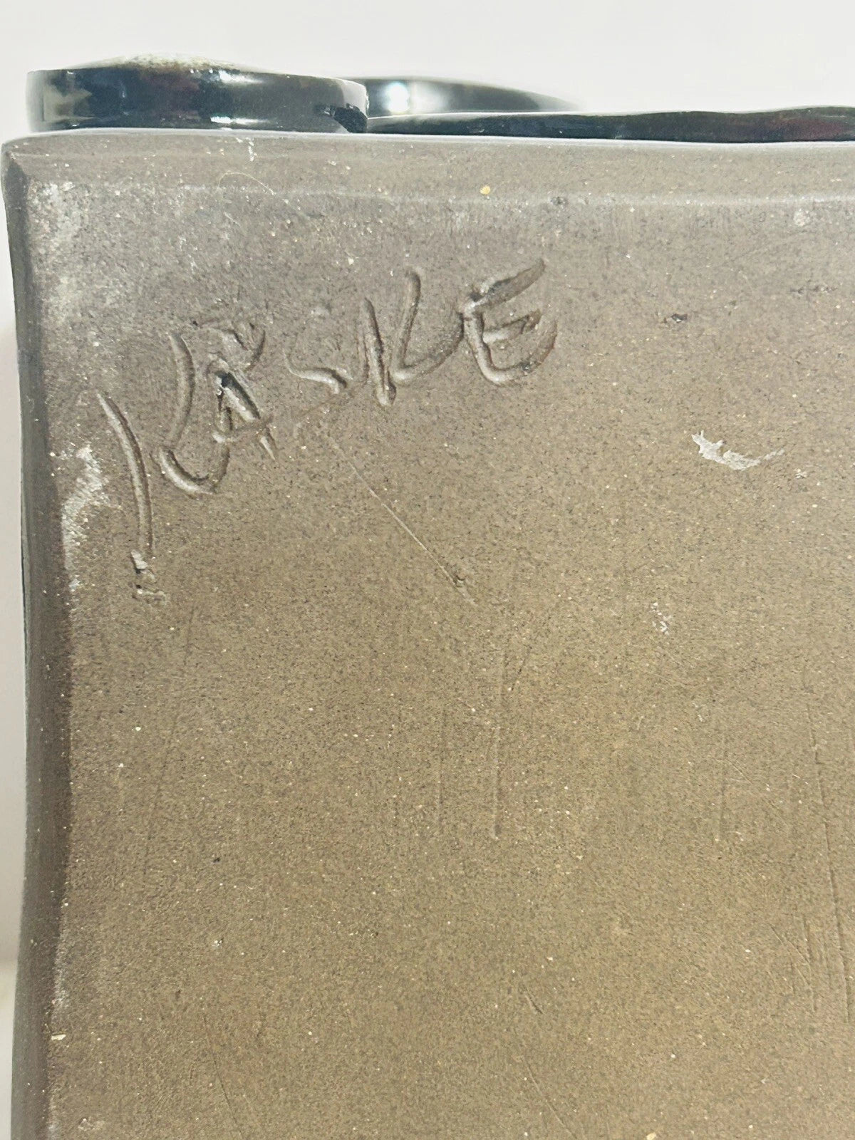 Studio Art Pottery Tissue Box Holder Black Glaze Moon Phase Whimsy Goth Witchy | eBay