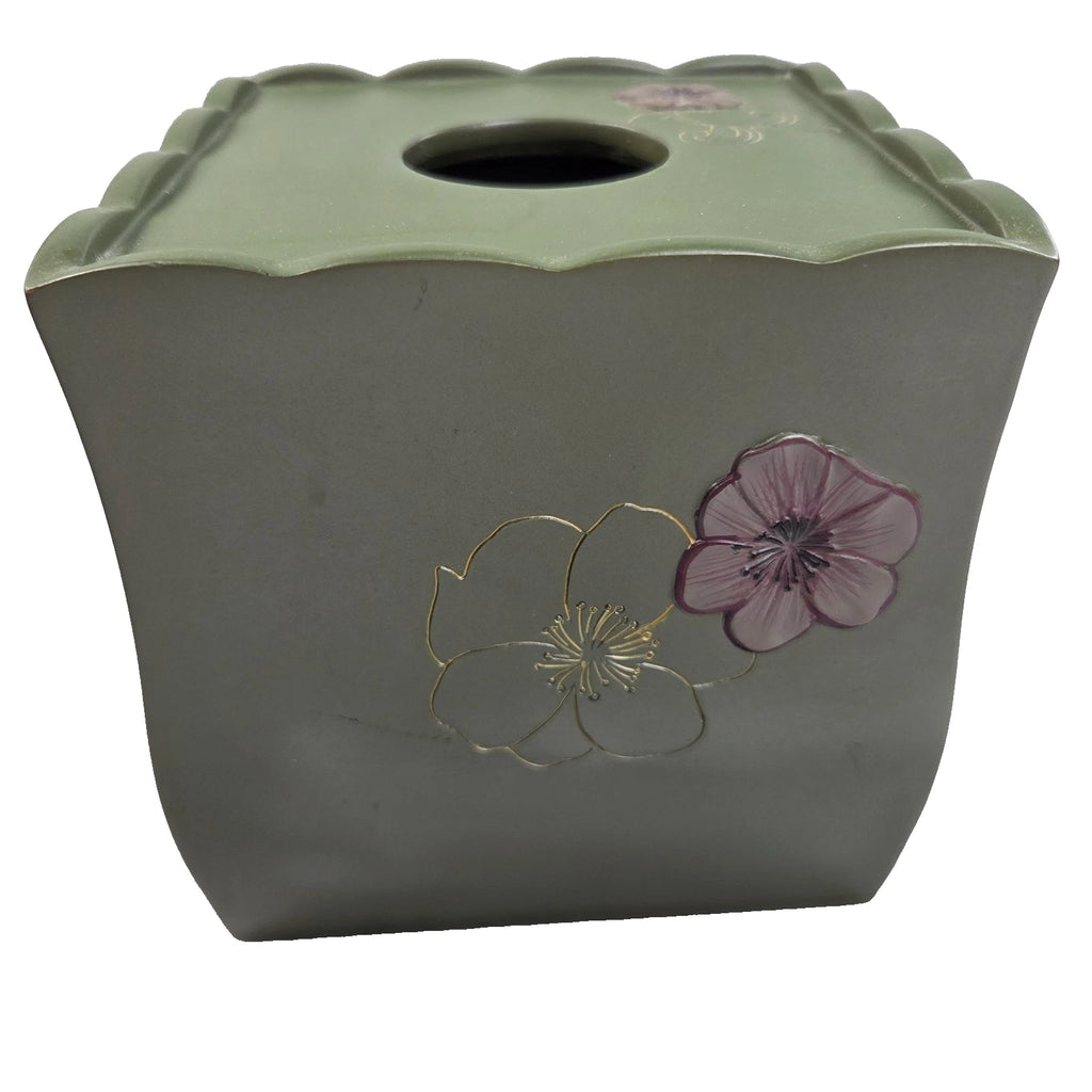 Floral Embossed Wood Tissue Box Cover | eBay