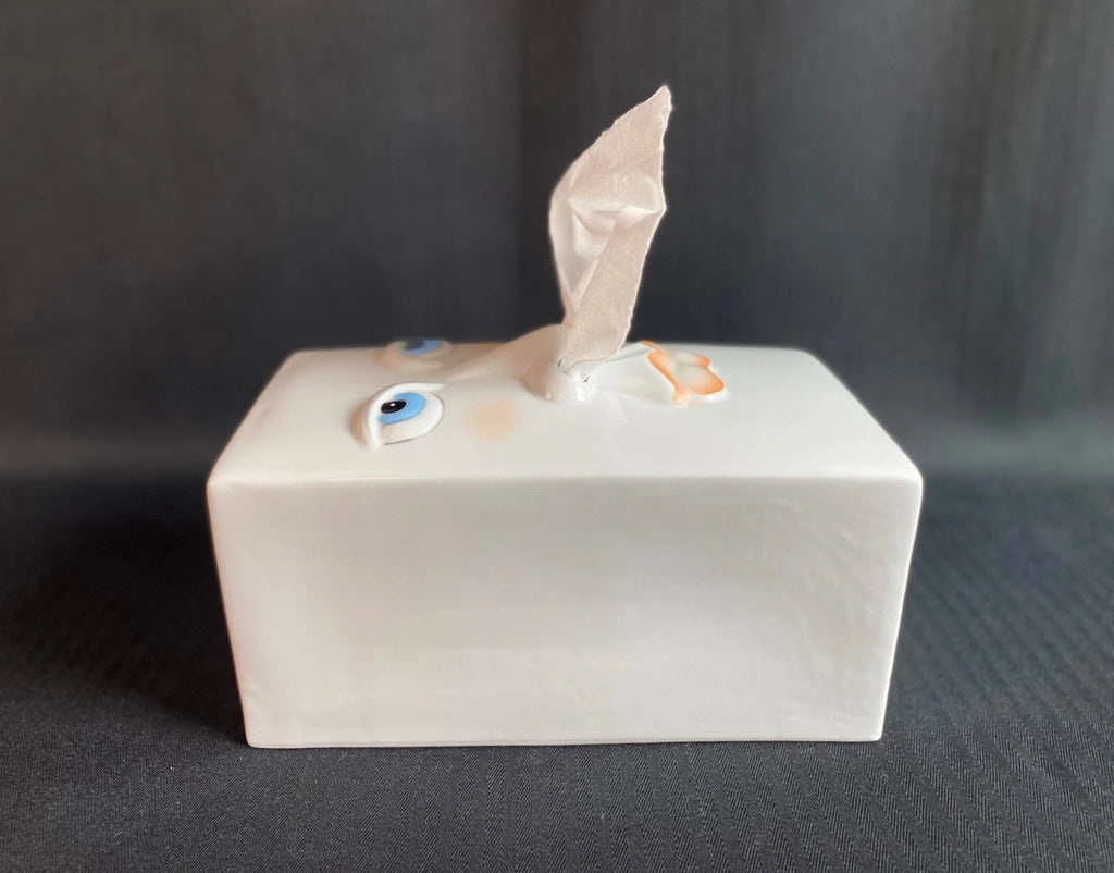 Vintage 1980s Pop Art Ceramic Face Nose Tissue Box Cover Dispenser Kitschy | eBay