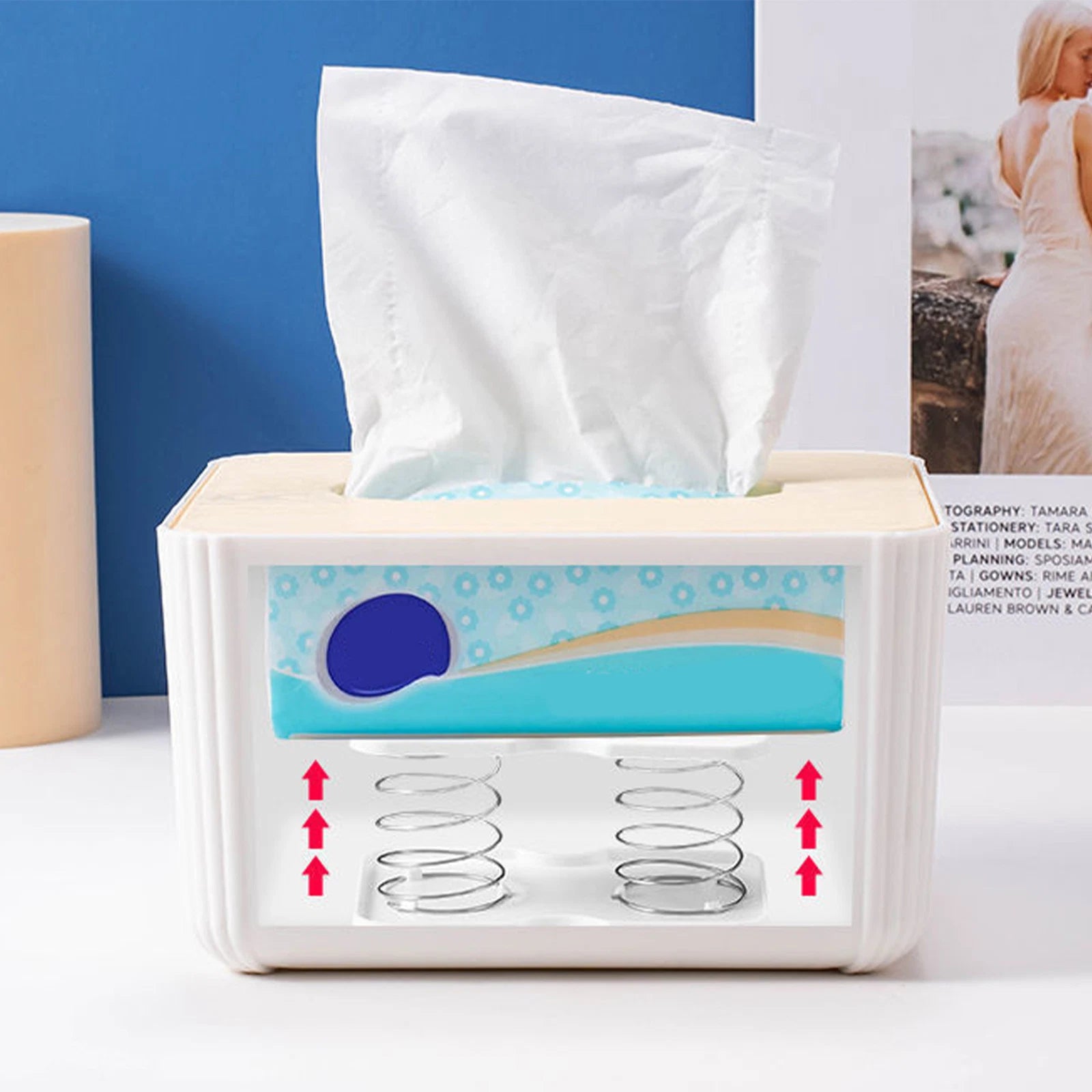 Spring Loaded Tissue Box Holder For Living Room QH1 | eBay