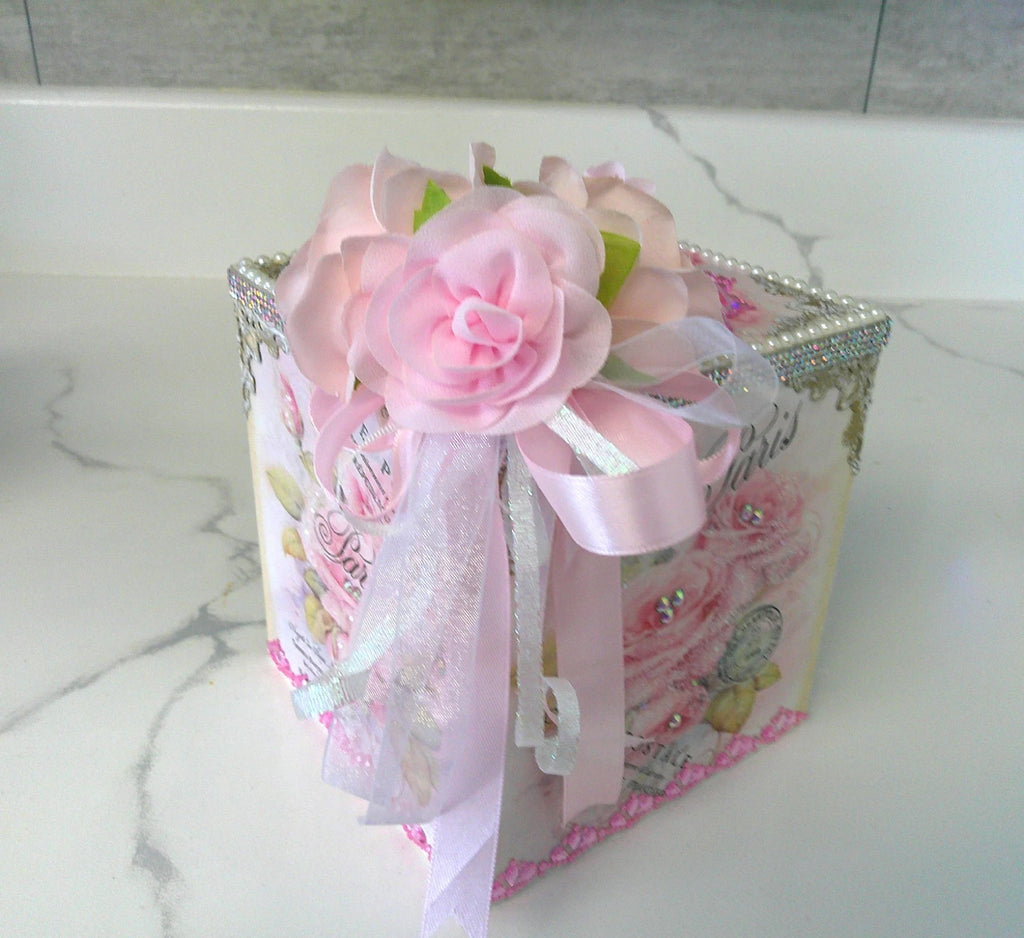 Shabby Chic Victorian Tissue Box Cover~French Inspired Design w/Rose Graphic | eBay
