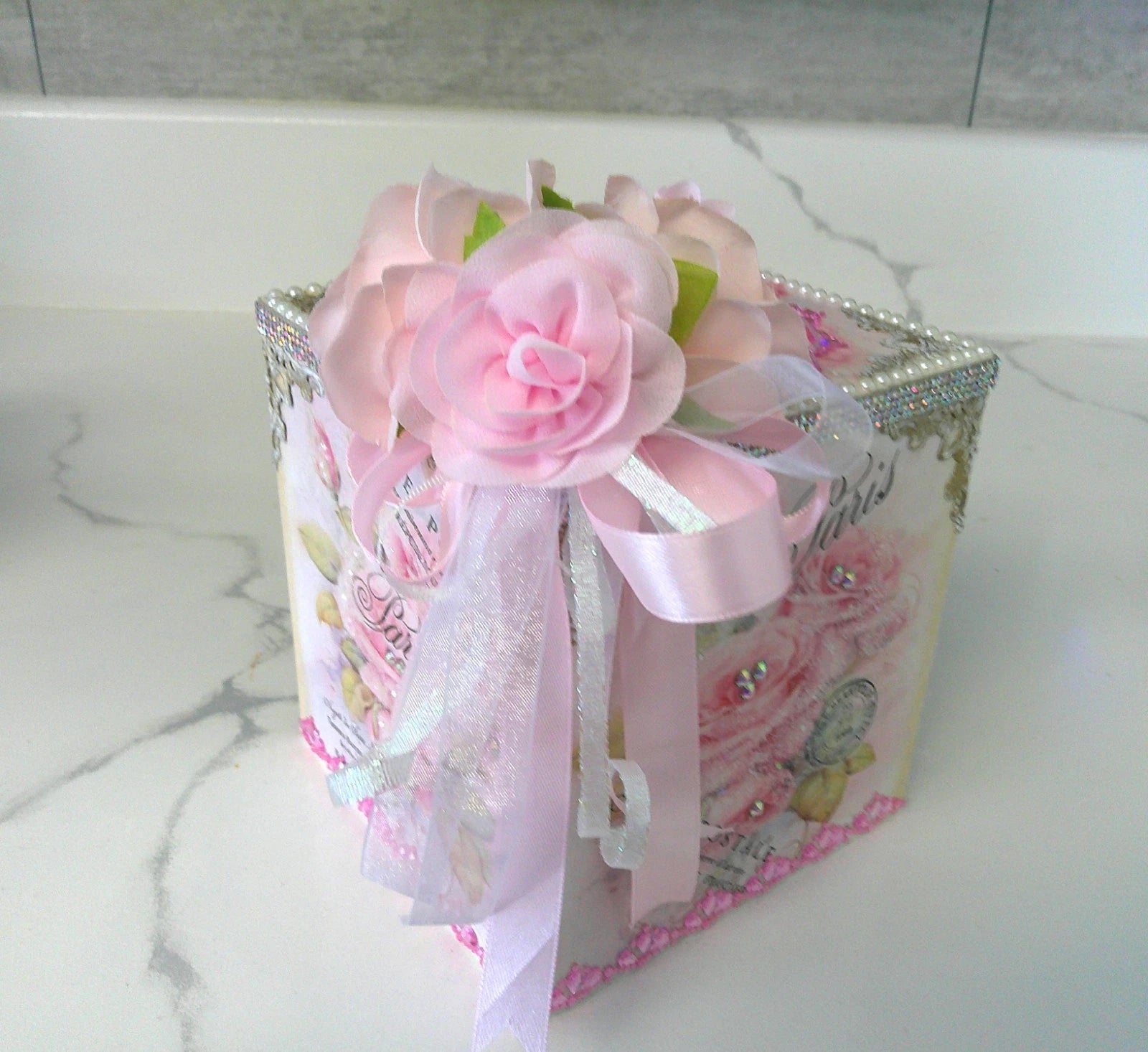 Shabby Chic Victorian Tissue Box Cover~French Inspired Design w/Rose Graphic | eBay