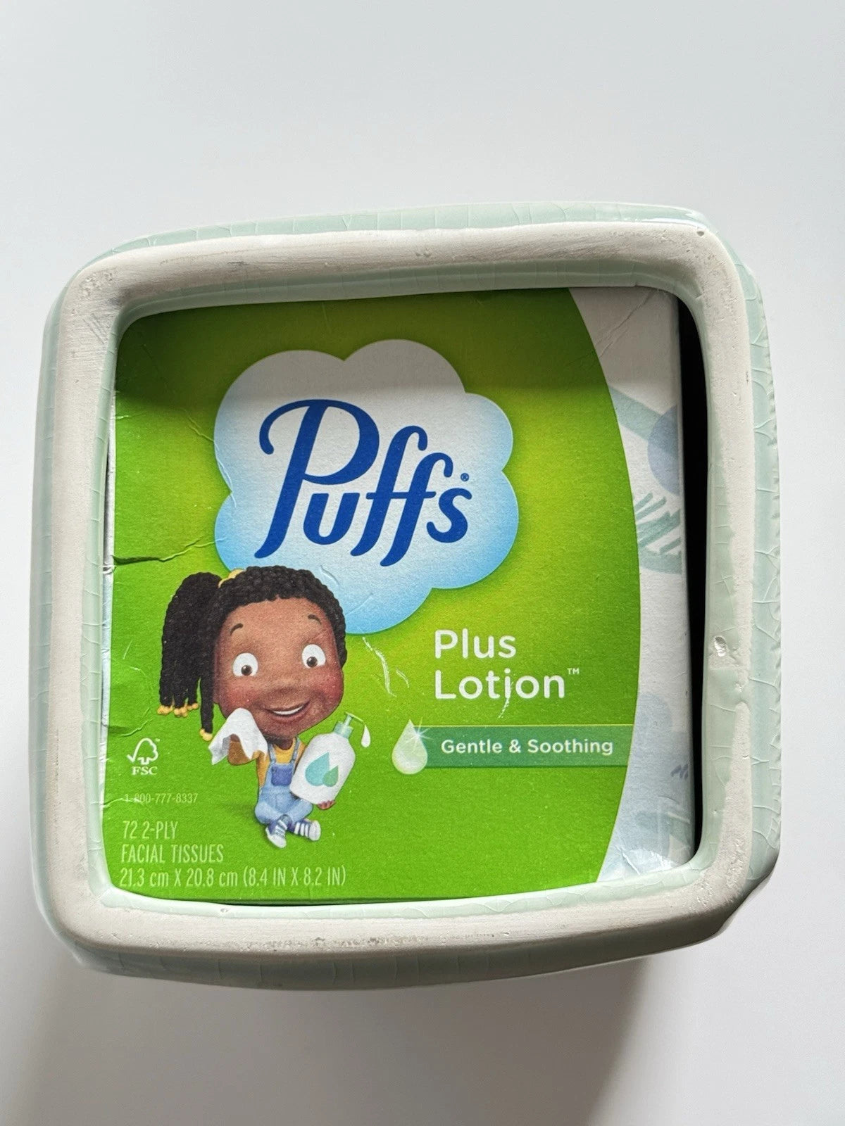 RAYMOND WAITES Ceramic Tissue Box Cover – Celadon Green Crackle Glaze – Rare | eBay