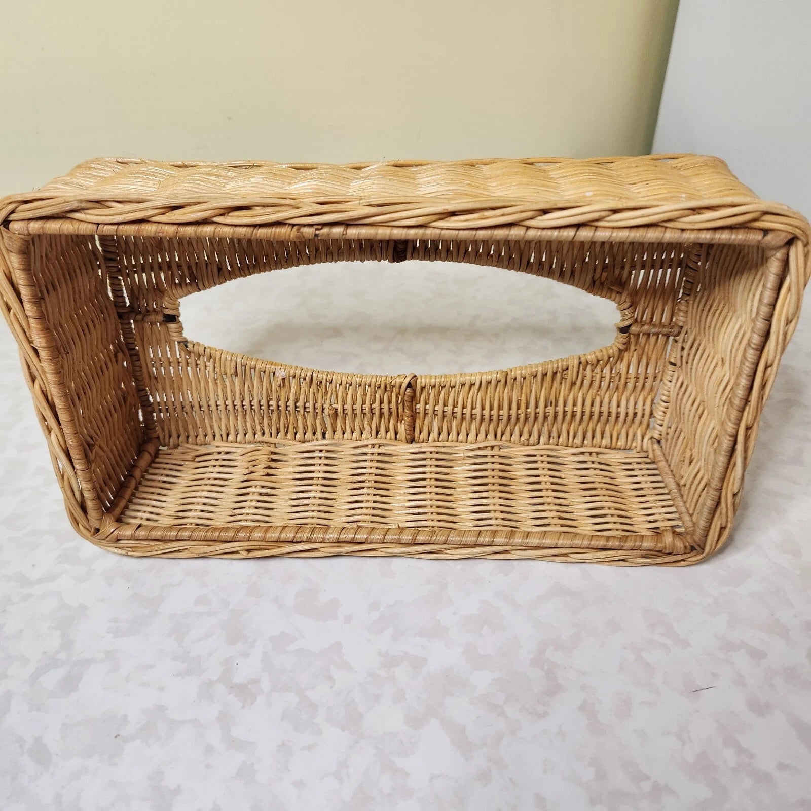 Vintage Kleenex Woven Wicker Rattan Tissue Rectangle Box Cover F3 | eBay