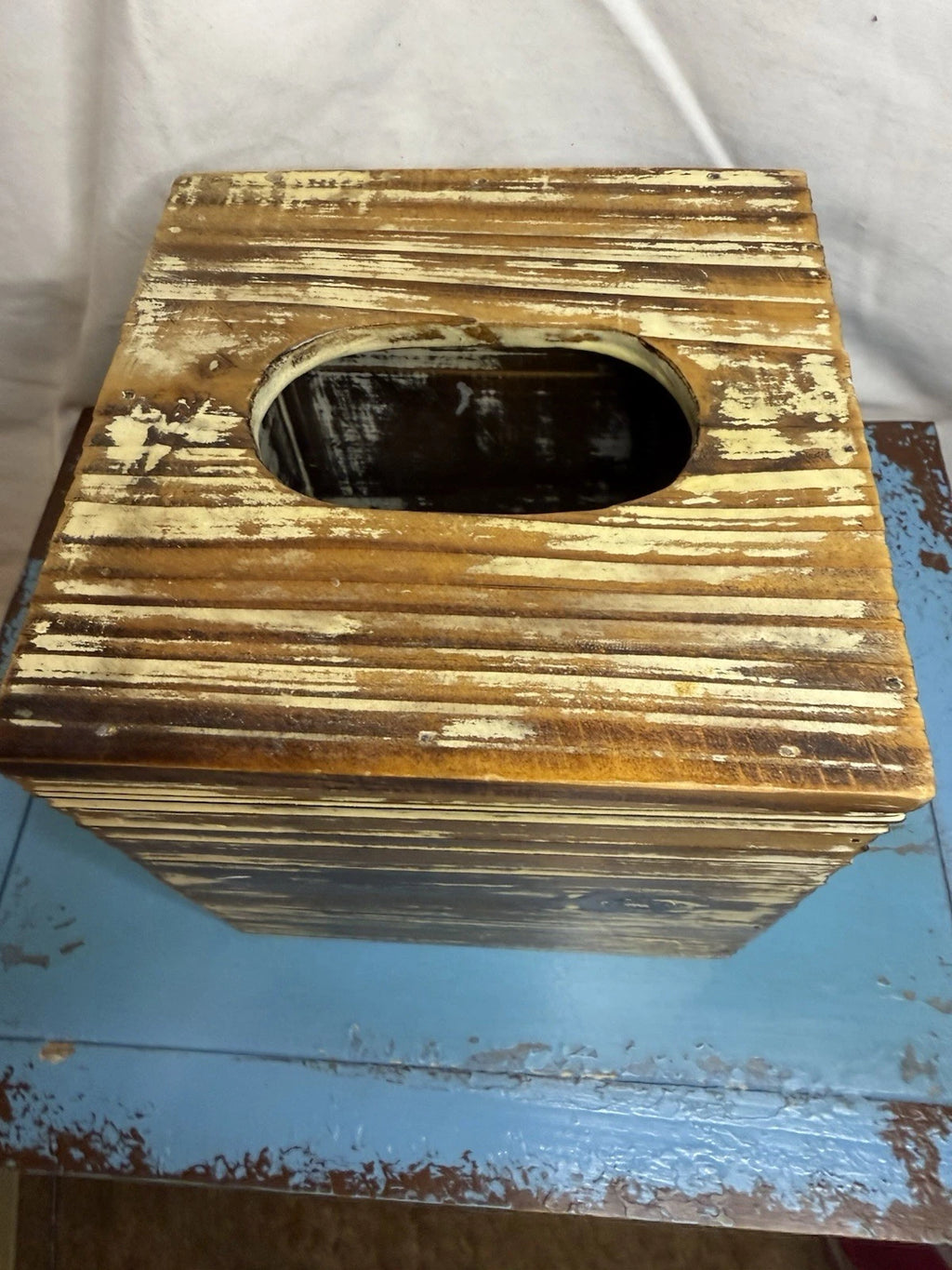 Rustic Torched Barn wood Tissue Box Cover Farm Decor | eBay