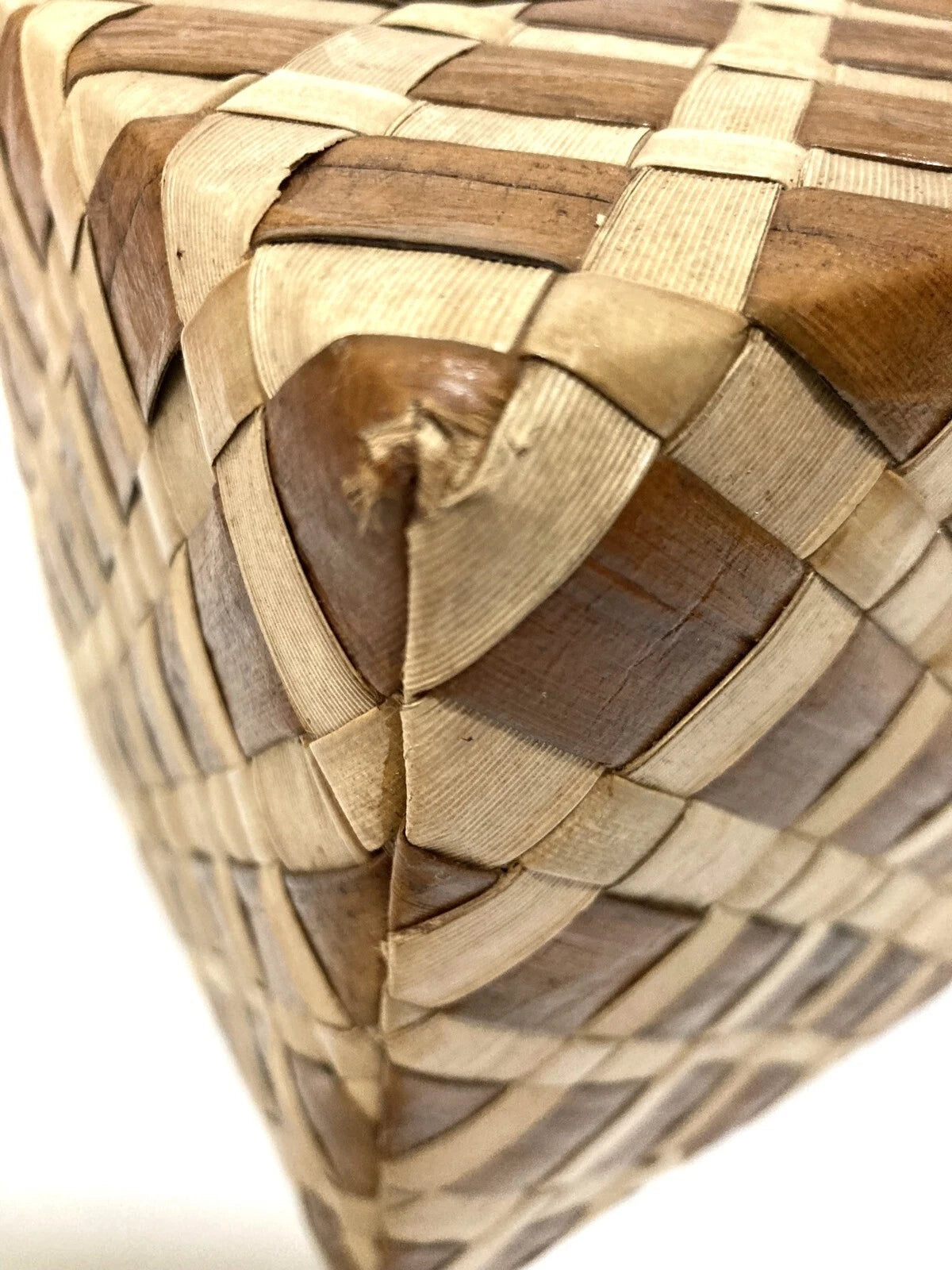 Woven Tissue Box Cover 6x6x6" Brown Tan Natural Lattice Pattern | eBay