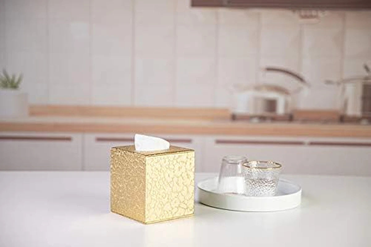Tissue Box Cover Square,Gold Tissue Box Holder for Bathroom Accessories,Bathroo | eBay