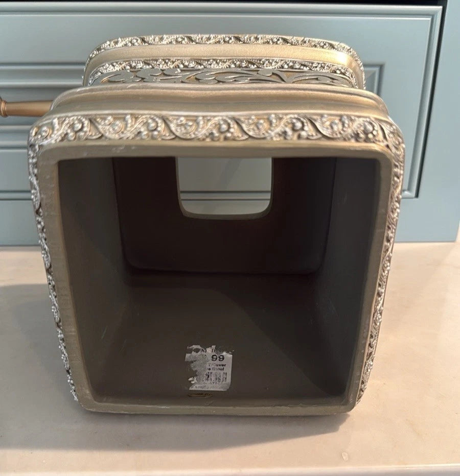 Elegant Gold And Silver Upright Tissue Box Holder | eBay