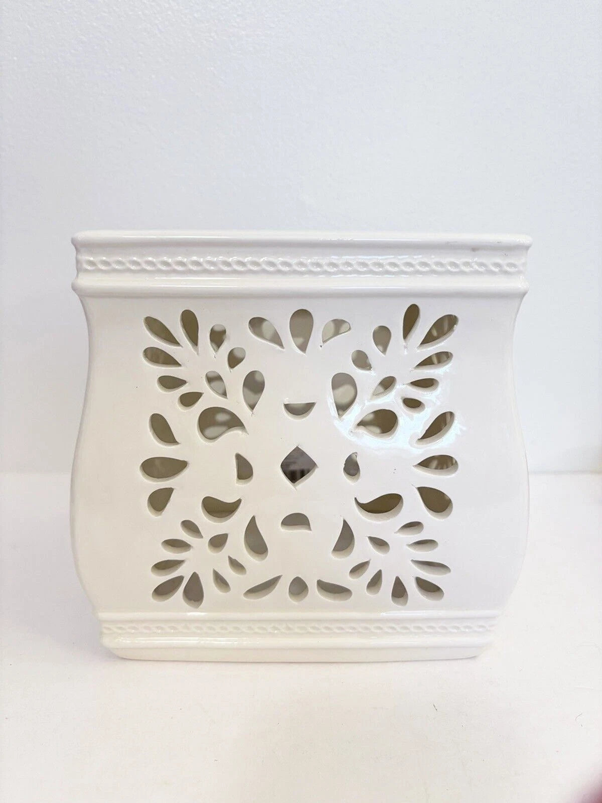 Country Living White Ceramic Tissue Cover | eBay