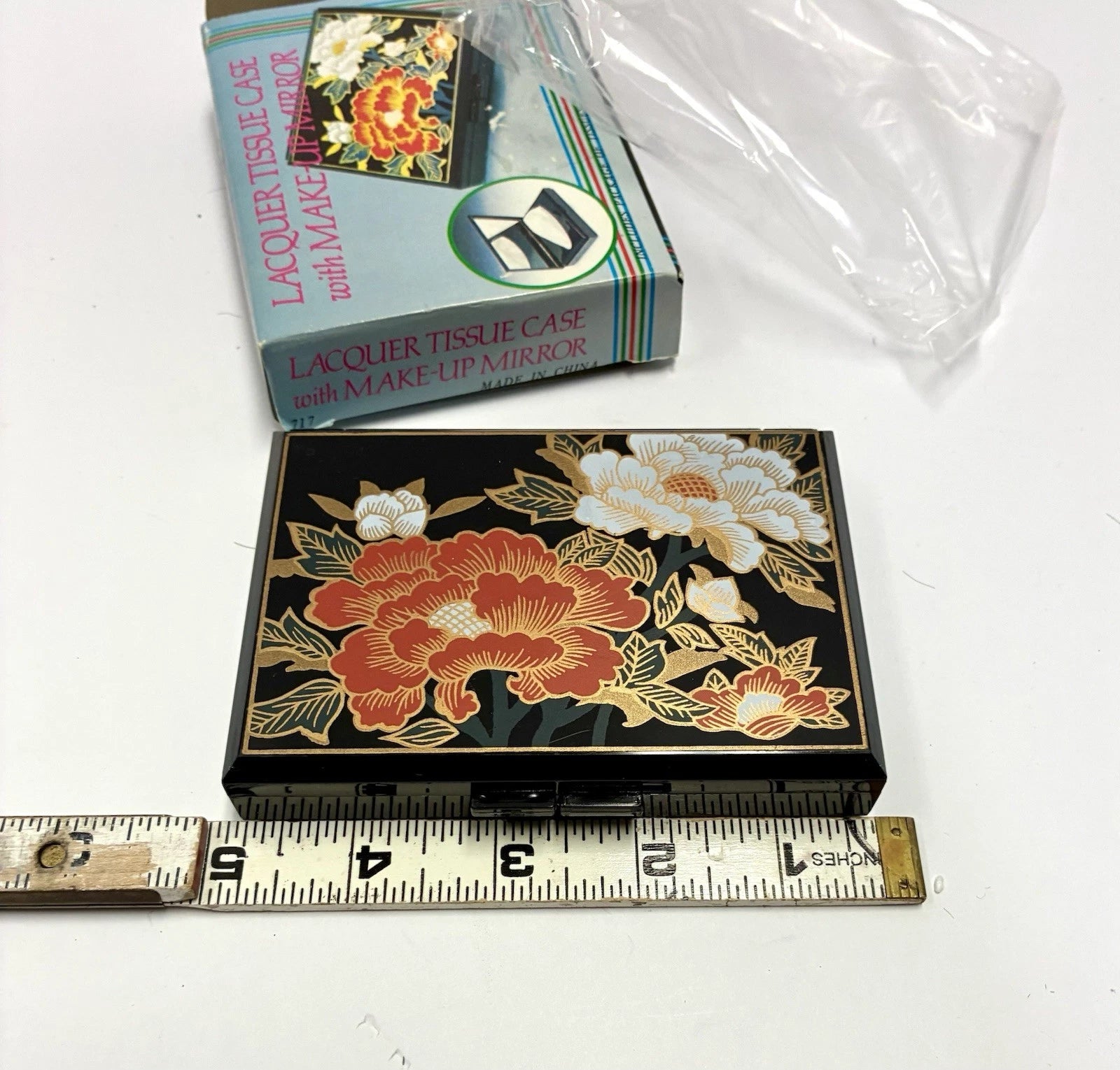Vintage Decorative Tissue Box With Mirror Purse Size New In Package | eBay