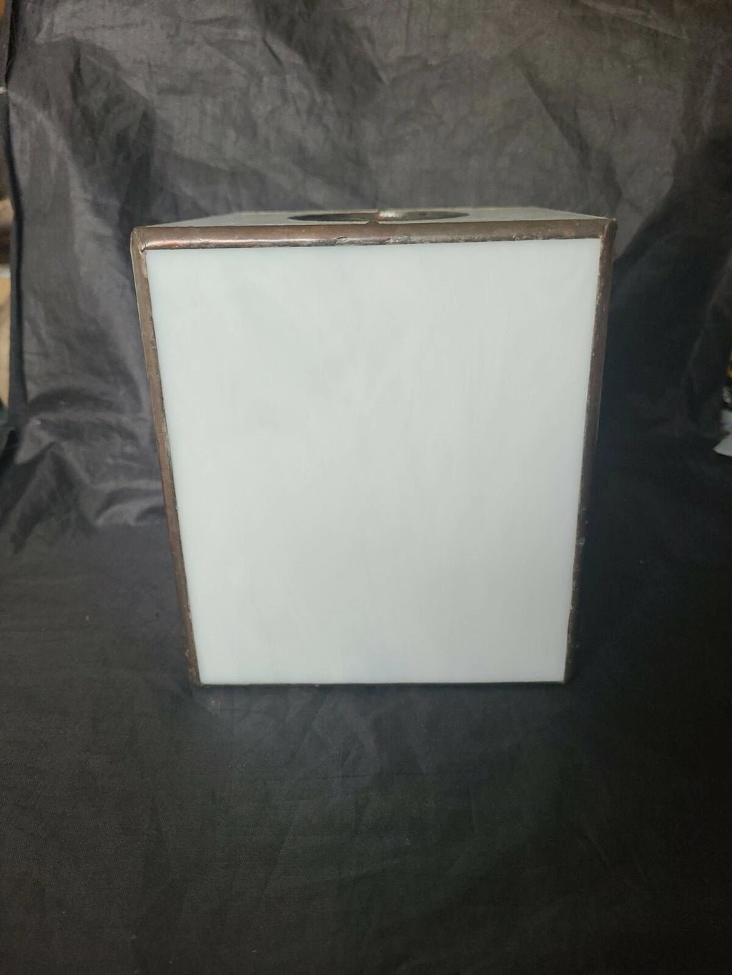 Vintage Copper Leaded Slag Glass Art Crafts Tissue Box Holder Fish 6x5x5 (B3-H13 | eBay