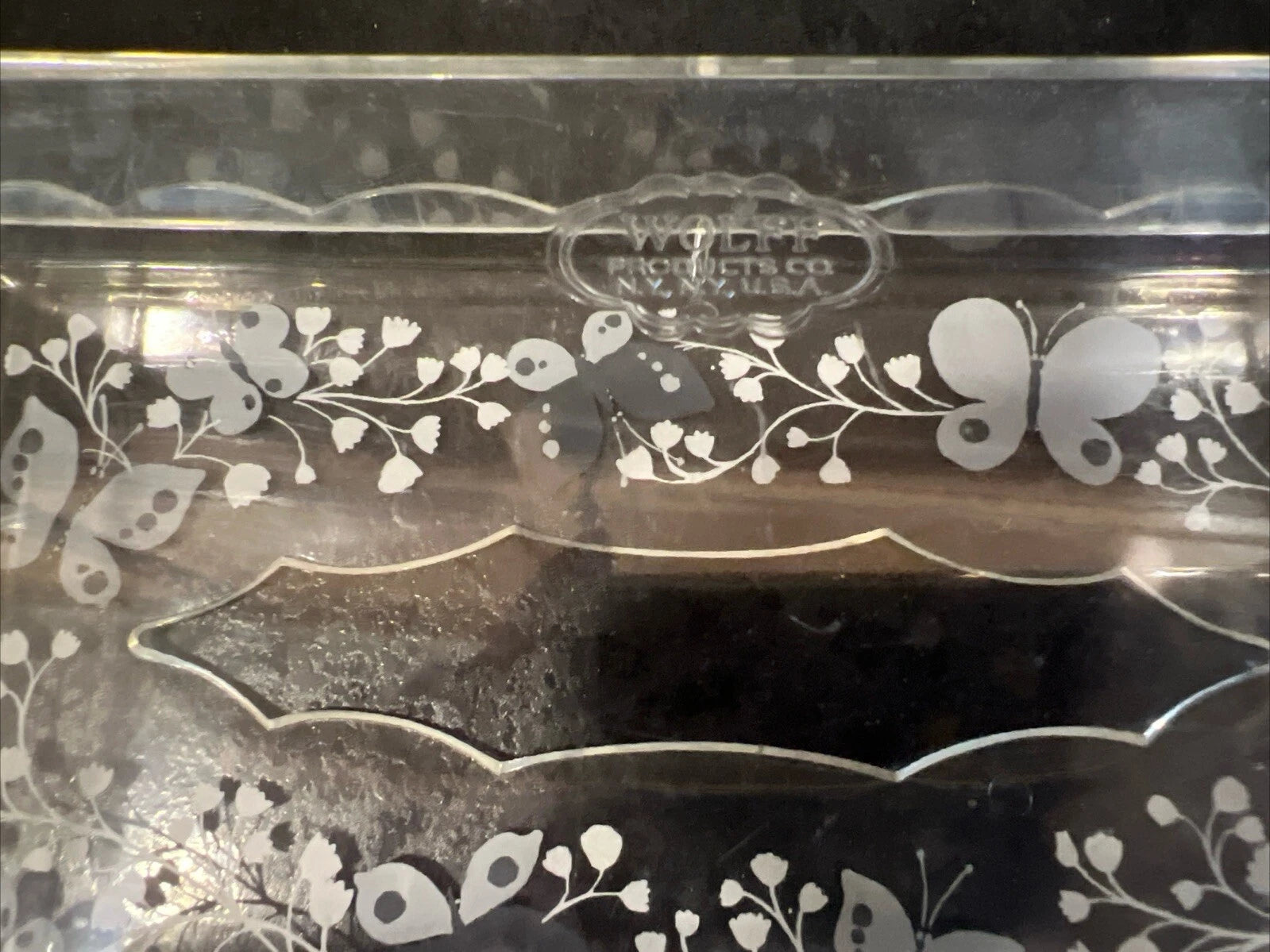 Vintage Tissue Box Holder Butterflies Wolff Products USA Acrylic | eBay