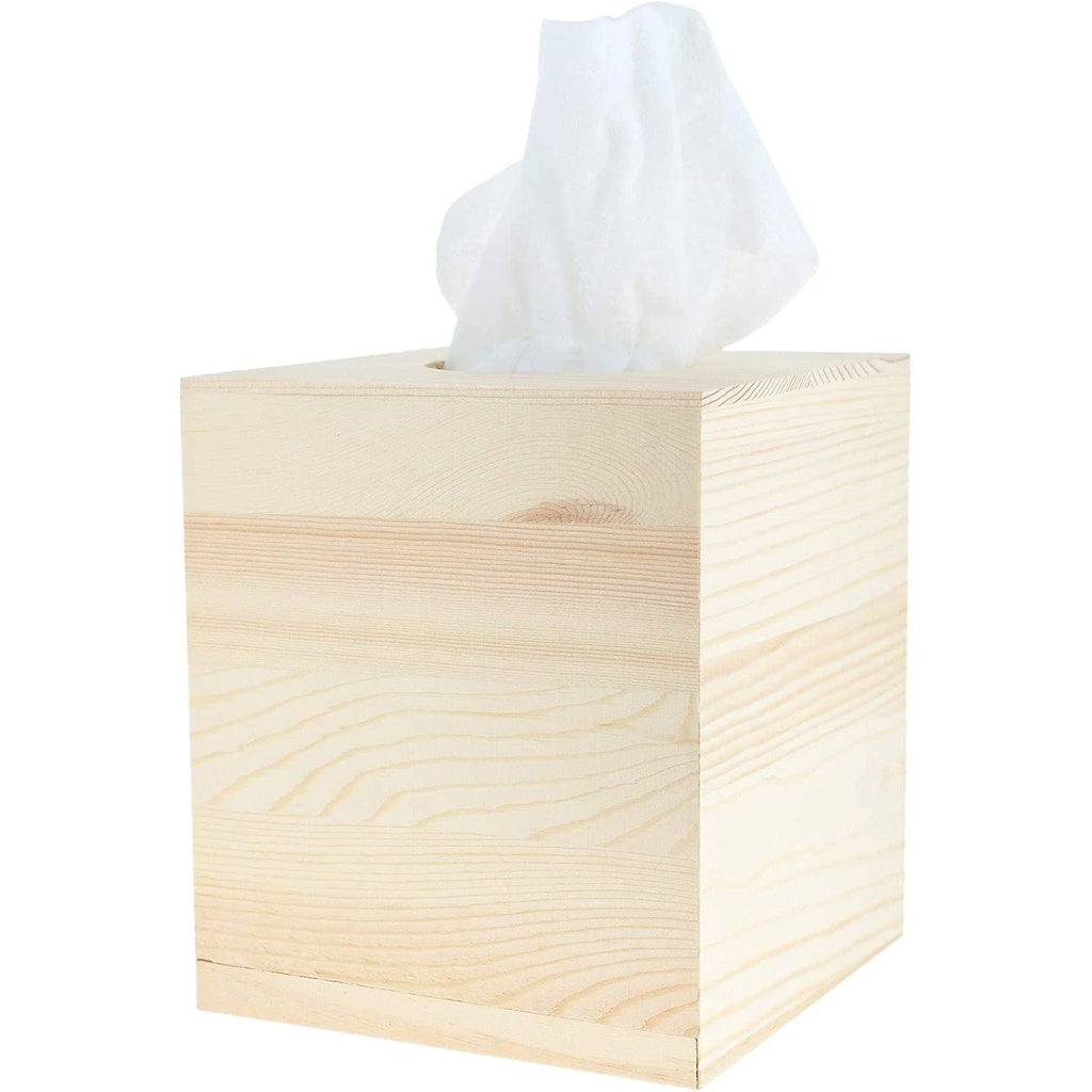 2 Pack Unfinished Wood Tissue Box Cover for DIY Crafts, Home Decor, 5x5.5 in | eBay