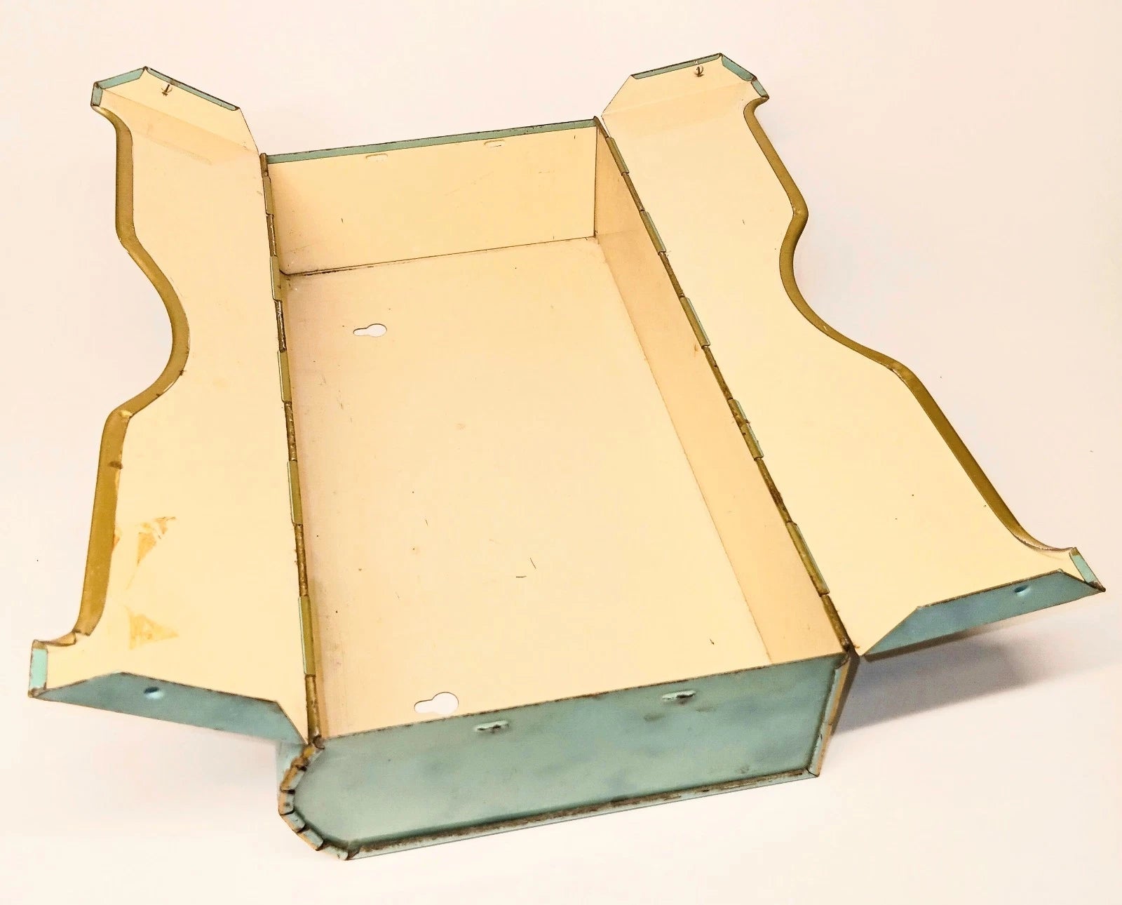 Vintage Baret Ware Metal Tissue Box Blue Flower Floral MCM | eBay