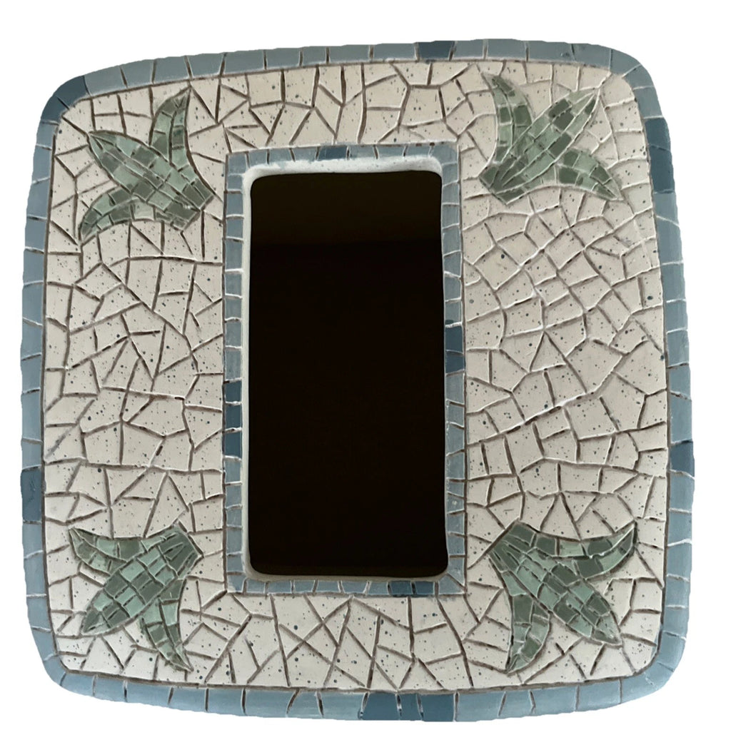 Croscill Tile Tissue Box Cover Sea Blue and Green EUC | eBay