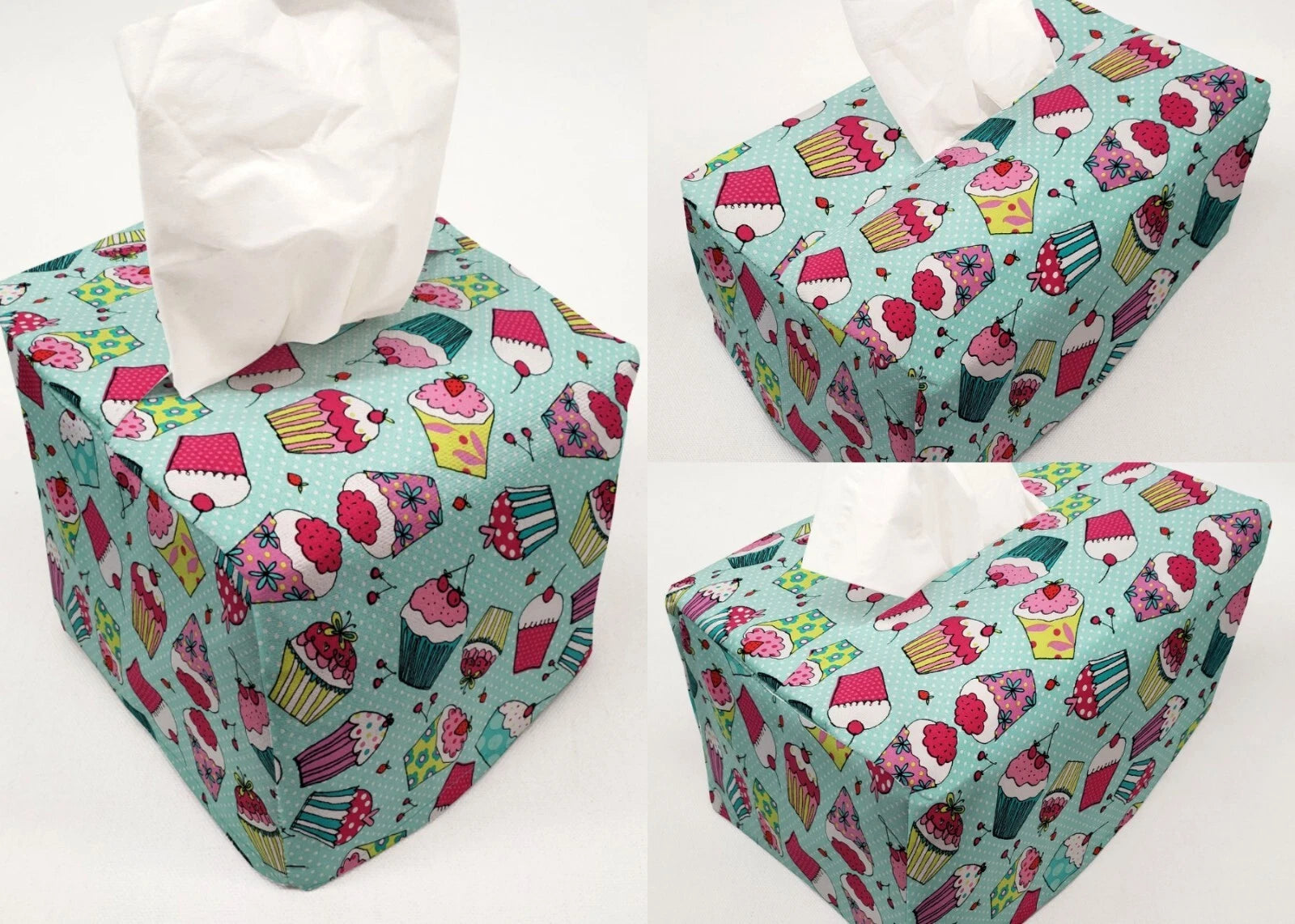 Teal Cupcake Tissue Box Cover | eBay