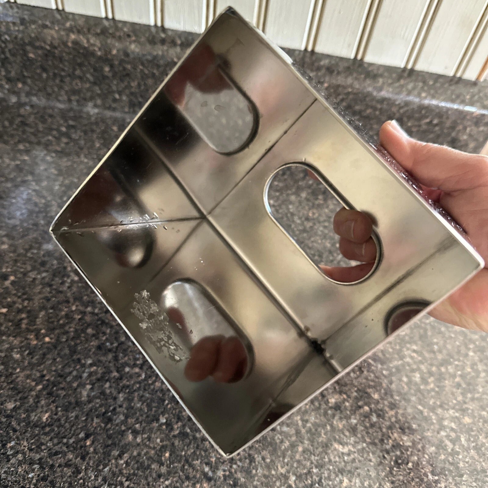 Square Metal Silver Tone Facial Tissue Box Cover Holder | eBay