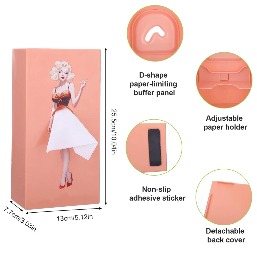 Pulling Skirt Tissue Box, Creative Tissue Boxes Holder Fun Lady Skirt Pink | eBay