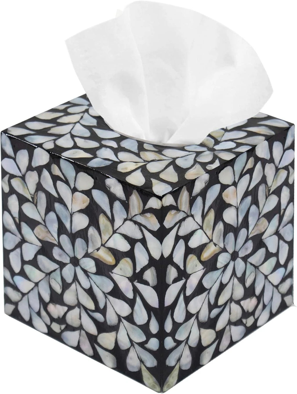 5.9” Cube Mother of Pearl Tissue Box Cover, Decorative Napkin Dispenser | eBay
