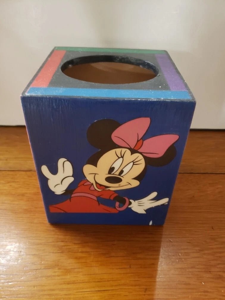 Vintage Wooden Walt Disney Mickey Mouse Goofy + Tissue Box Cover Holder Square | eBay