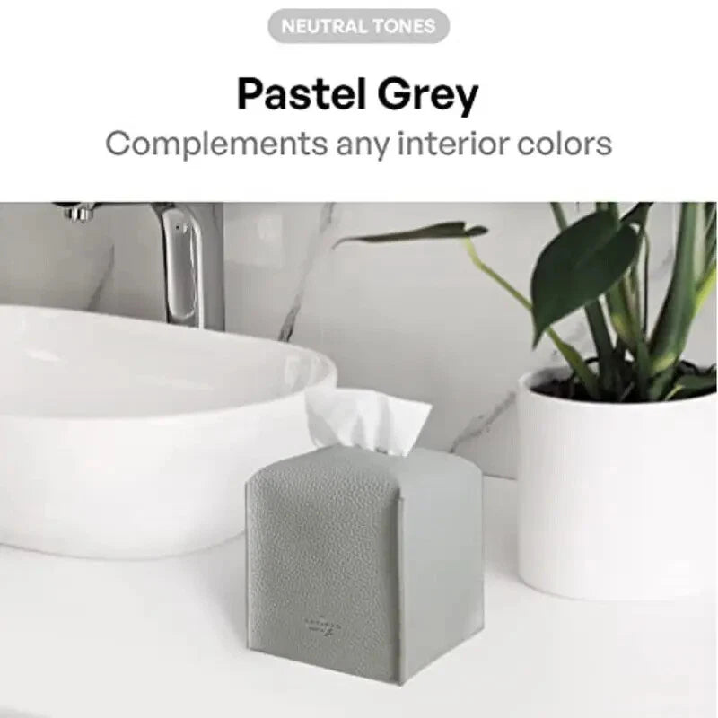 Tissue Box Cover, Refined Modern PU Leather Square Tissue Box Holder | eBay