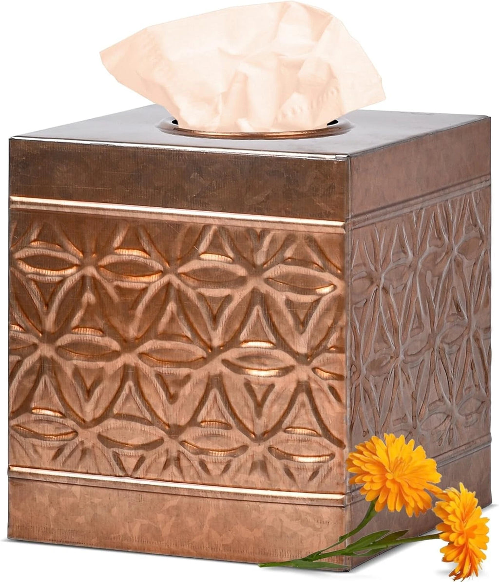 Autumn Alley Copper Tissue Box Cover Square, Copper Bathroom Accessories, Metal | eBay