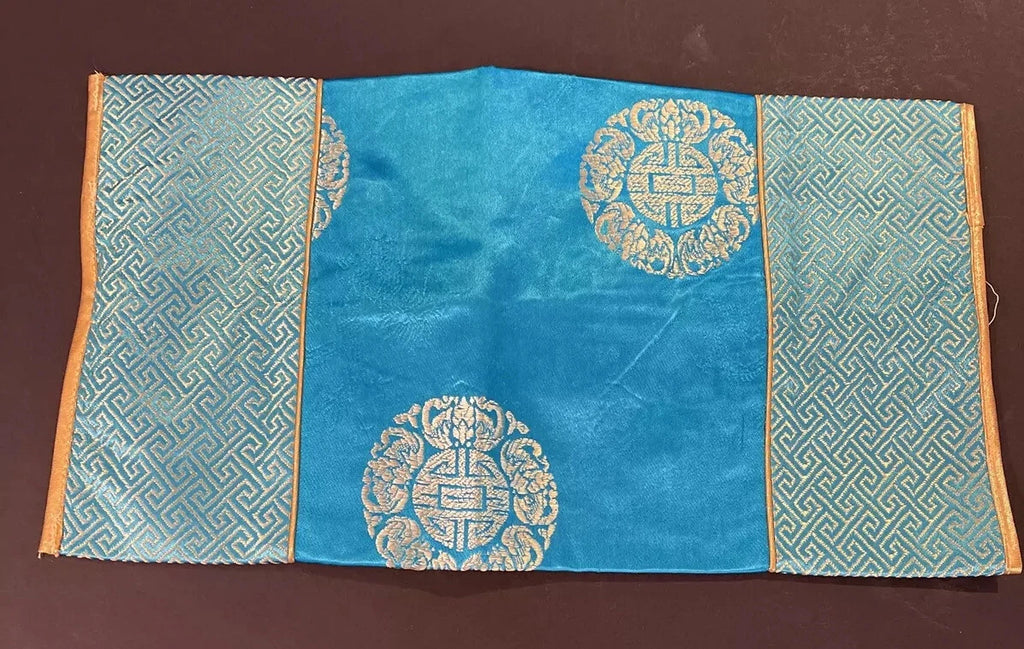 Festive Gold & Blue Tissue Box Cover Gold Tassels 14in x 8in Hook Loop Opening | eBay