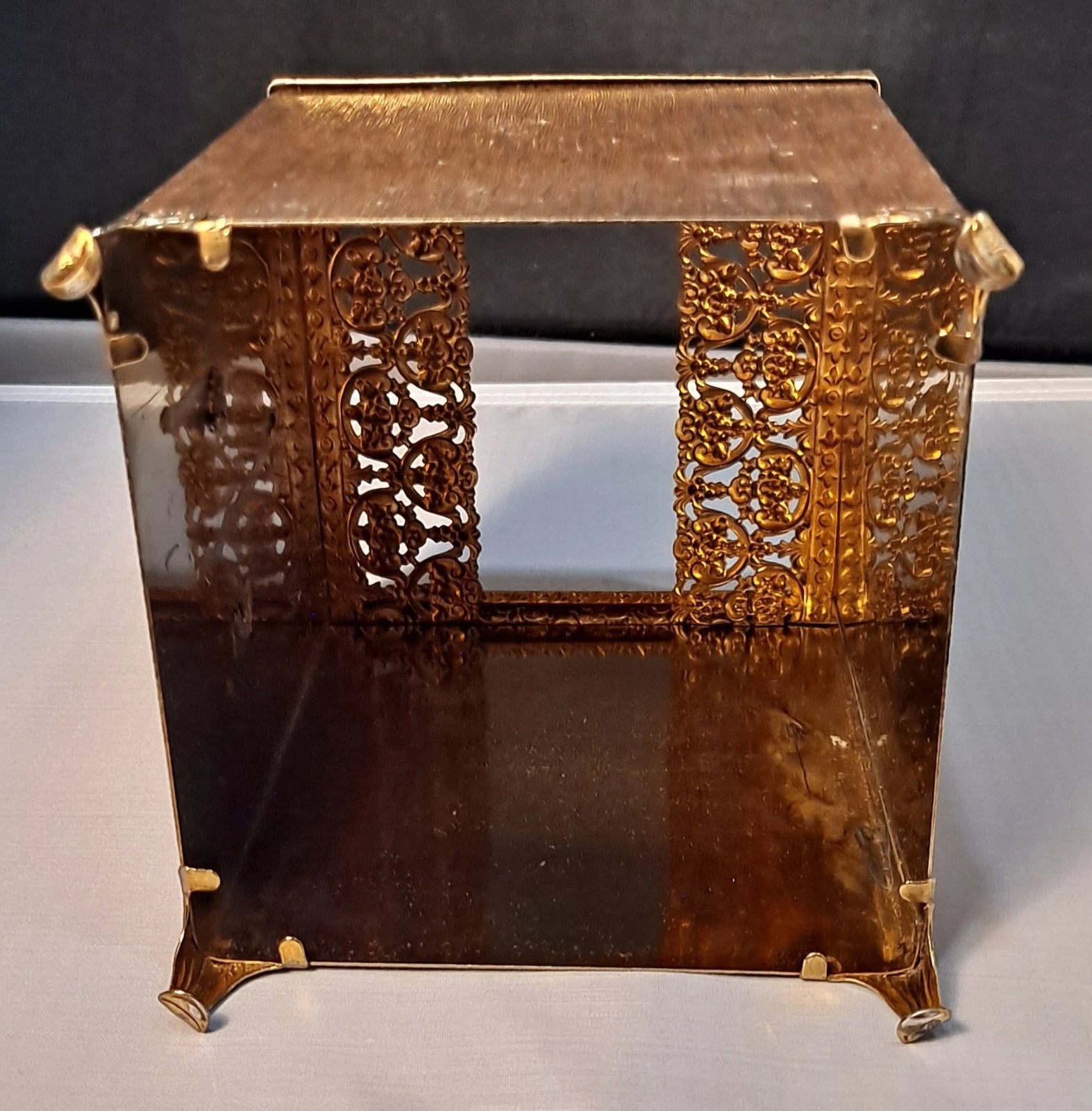 Vintage Italian Rococo Baroque Gold Gilded Square Hinged Tissue Box Holder | eBay