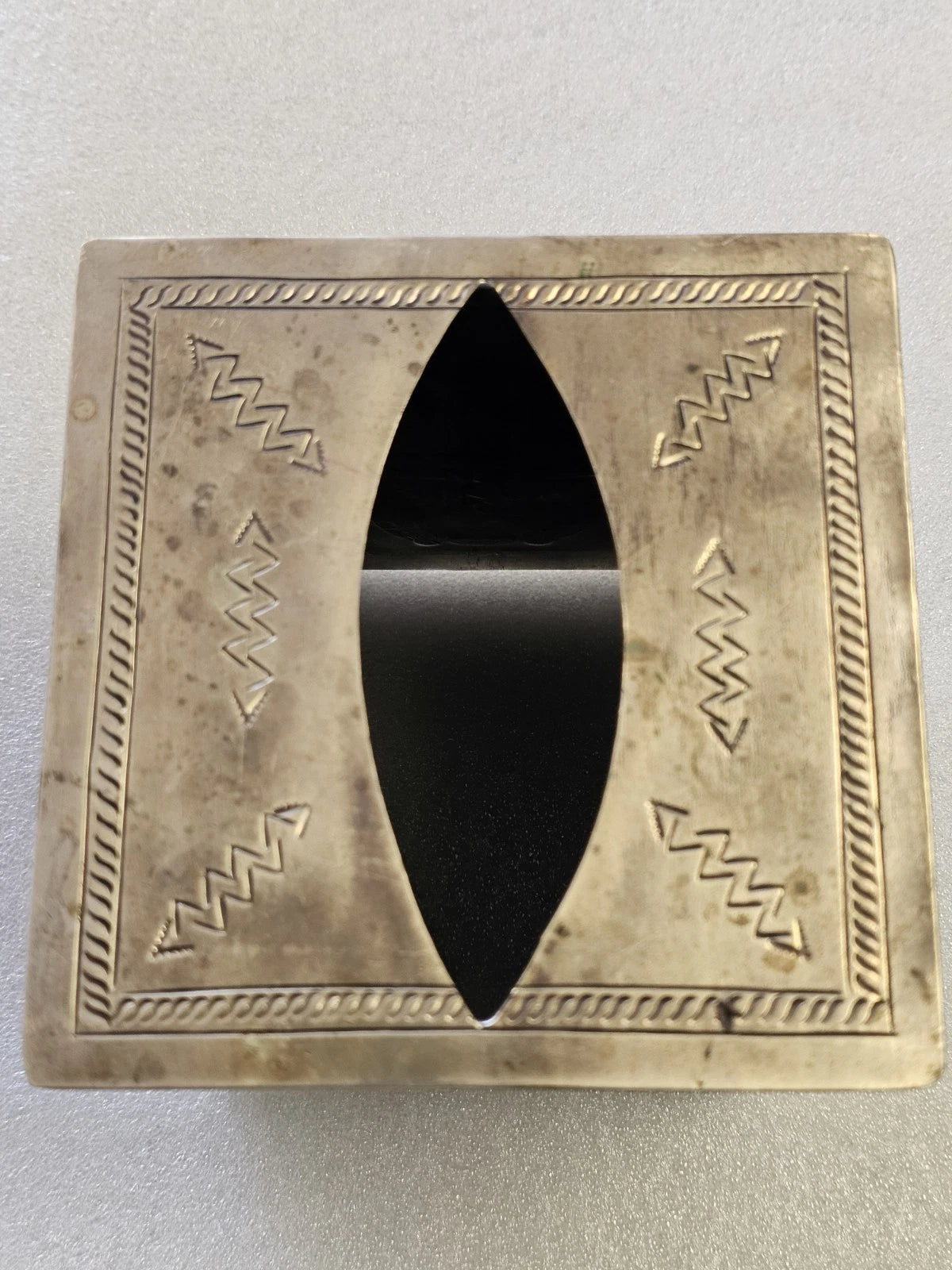 J Alexander Rustic Silver Tissue Box Cover | eBay