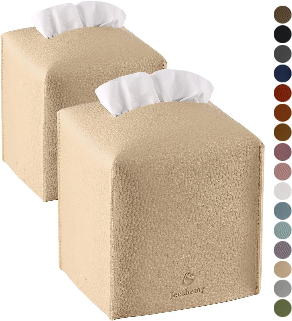 PU Leather Tissue Box Covers – Modern Square Holders for Home, Office & Bathroom | eBay