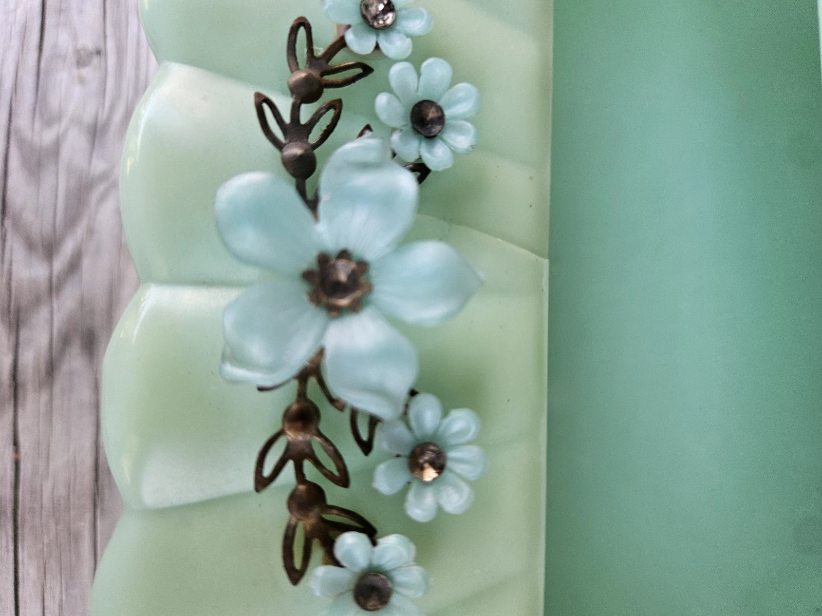 Vtg 60s Menda Co. Tissue Box Holder Cover Rectangle Mint Foam Green Floral Photo | eBay