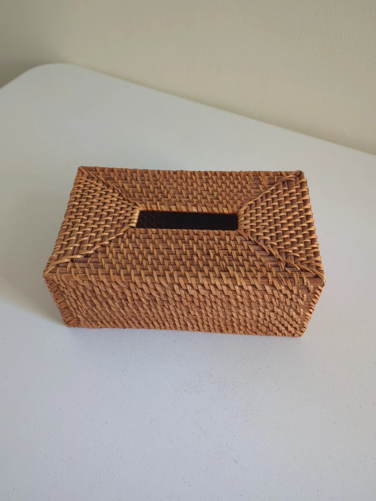 Unique Vtg Rattan Wood Tissue Box Cover Holder Classic Coastal | eBay