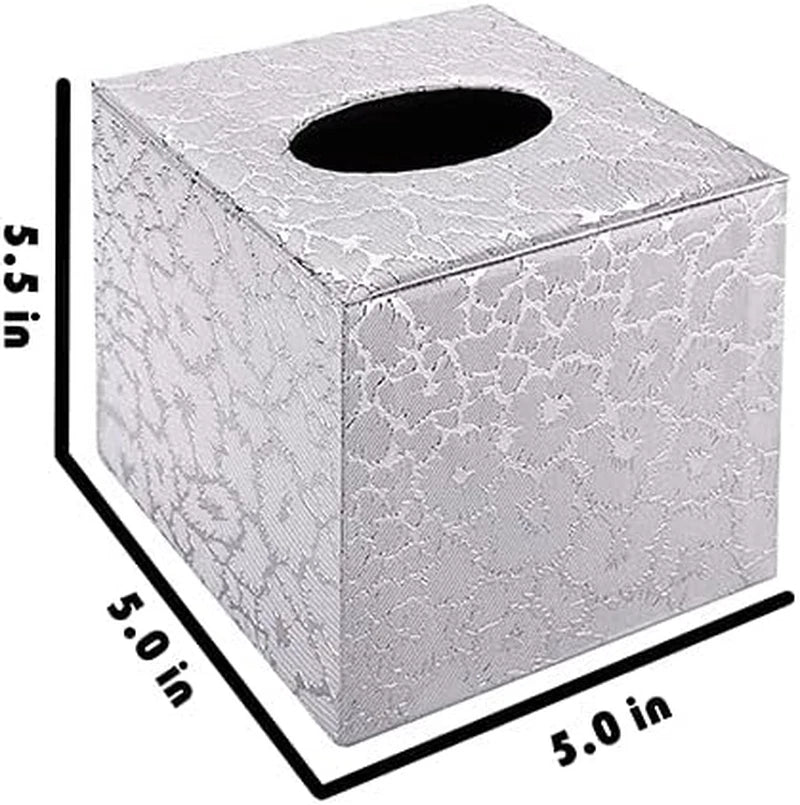 Silver Tissue Box Cover - Square Tissue Box Holder for Bathroom Accessories | eBay