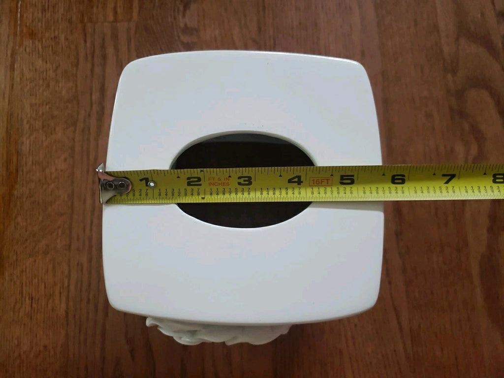 New Saturday Knight Keila Rose White Tissue Box Cover 6x5.5x5.5" Resin | eBay