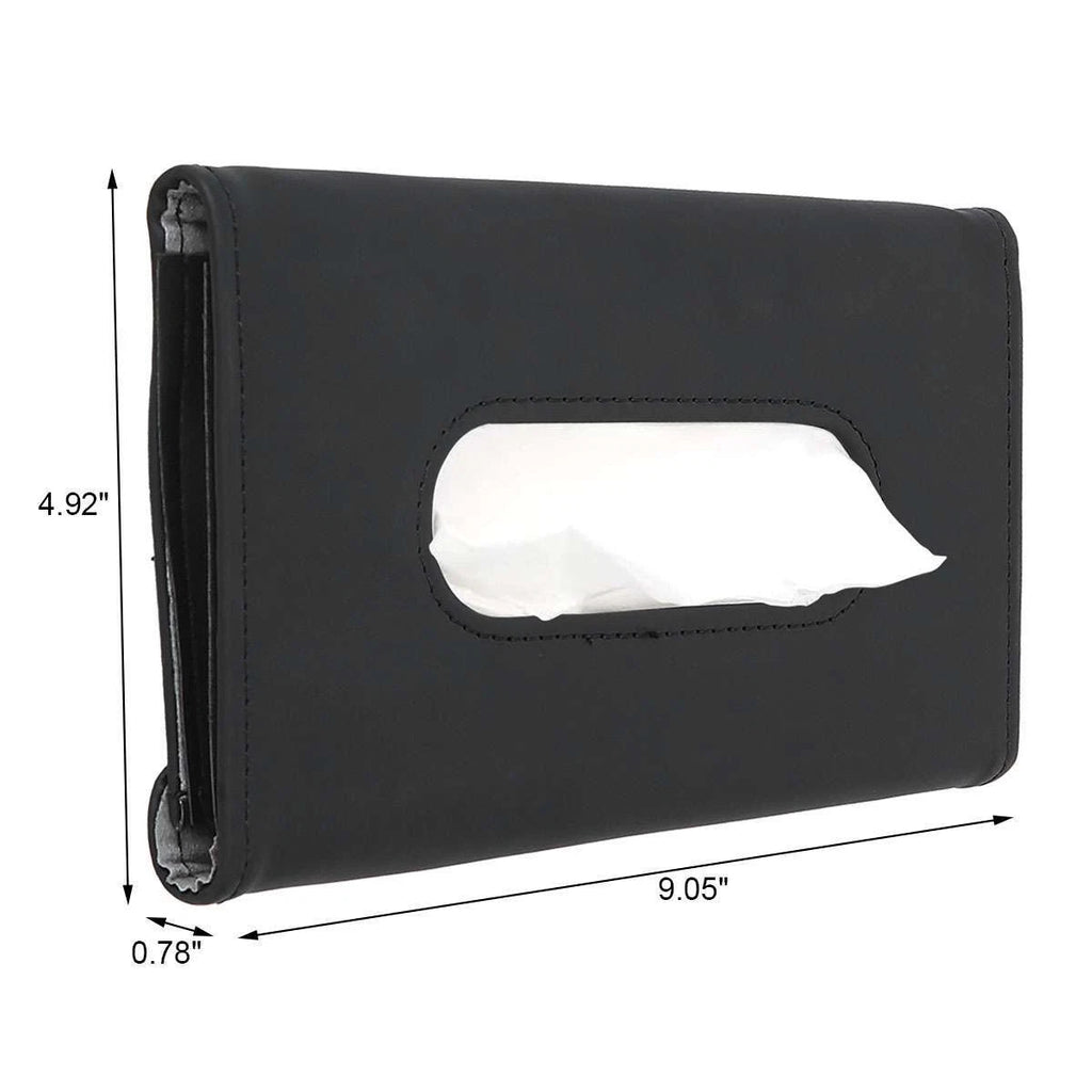 Car Tissue Box Holder For Sun Visor, Car Leather Tissue box (Black/Khaki) | eBay