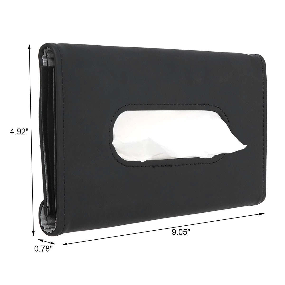 Car Tissue Box Holder For Sun Visor, Car Leather Tissue box (Black/Khaki) | eBay