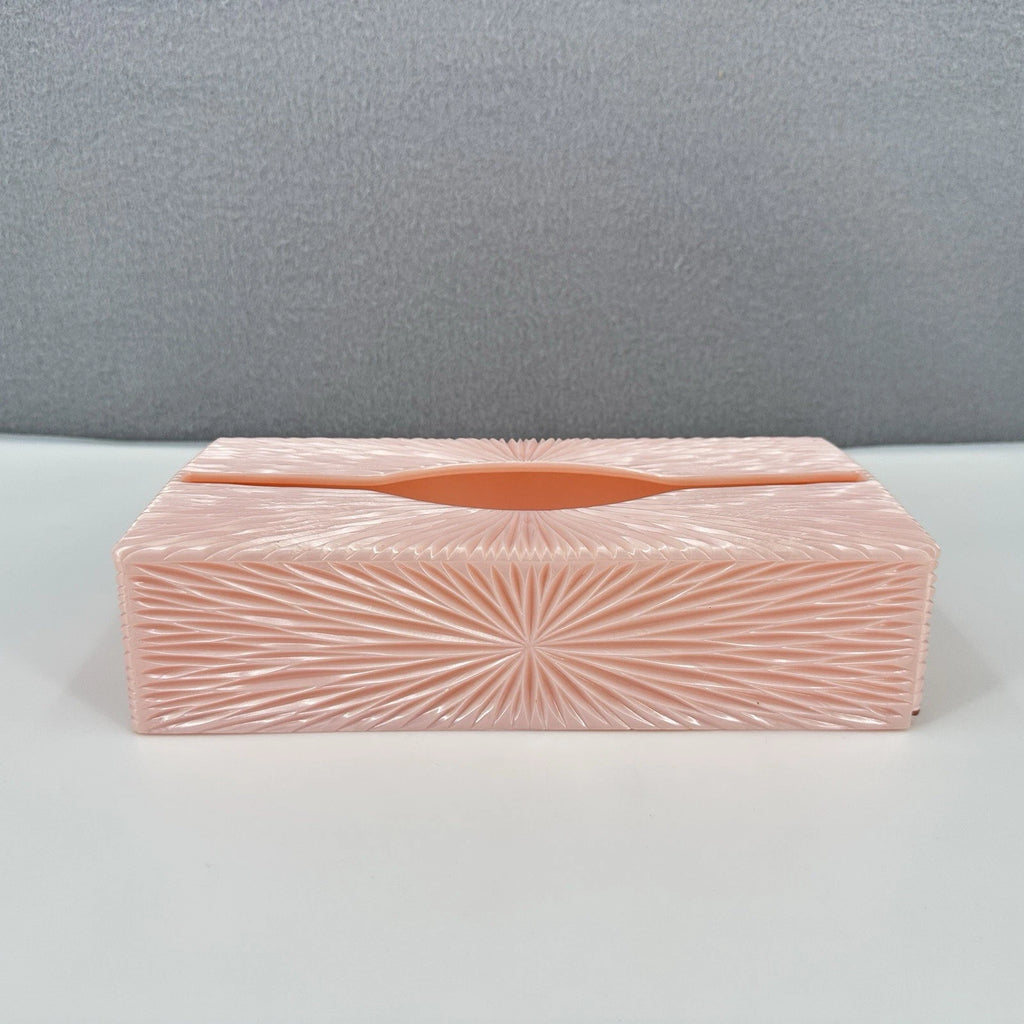 Vintage MCM Celebrity Pink Starburst Tissue Box Holder Acrylic Lucite Plastic | eBay