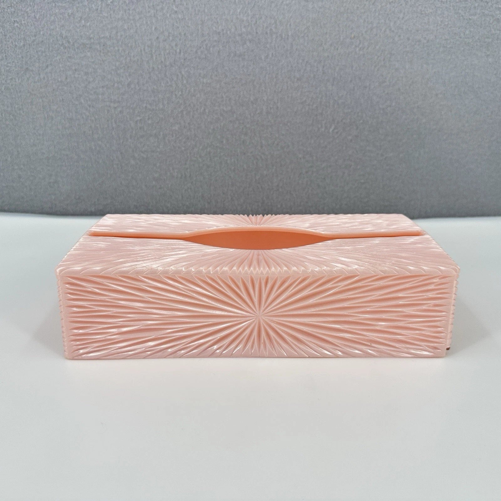Vintage MCM Celebrity Pink Starburst Tissue Box Holder Acrylic Lucite Plastic | eBay