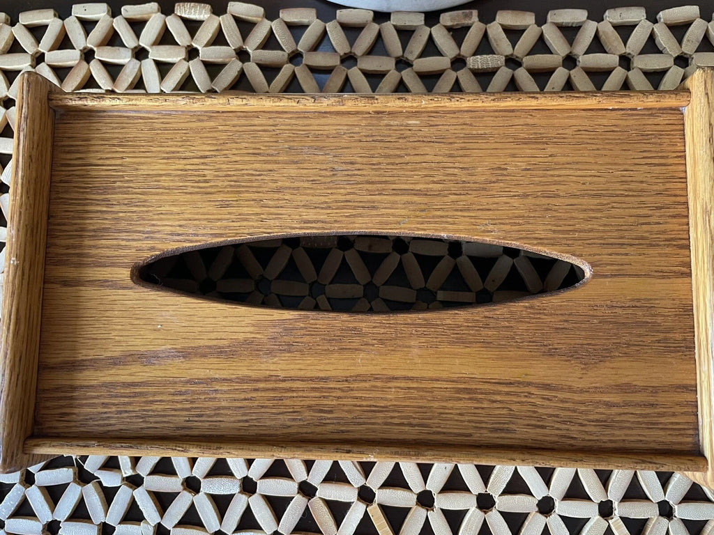 Wooden Tissue Box Cover, Vintage Style | eBay