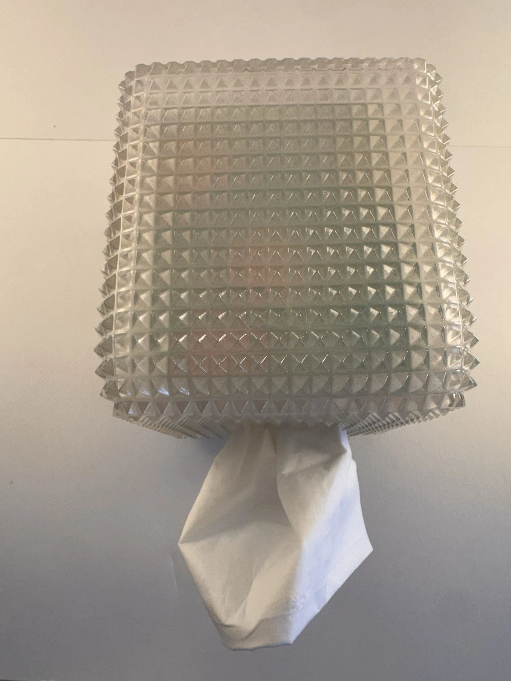 Mike Ally Iridescent Clear/White Quill Diamond Tissue Box Cover Holder | eBay