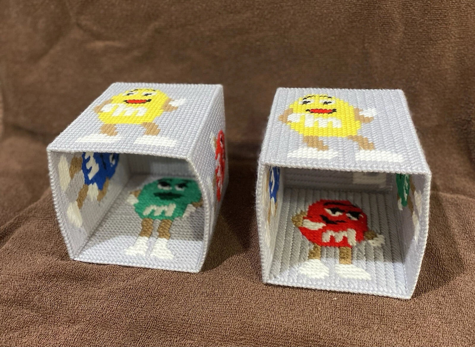 Pre Owned (2) Beautiful Decorative Handmade M & M Tissue Box Covers | eBay