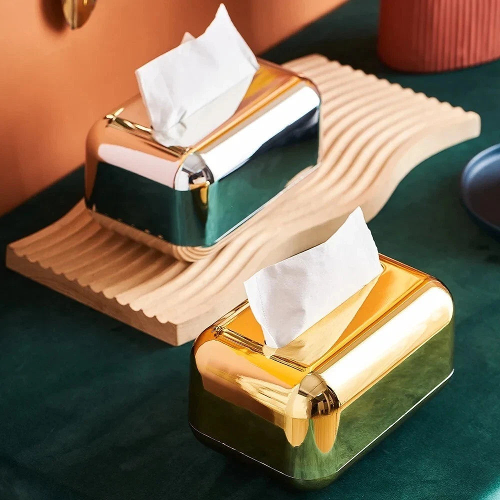Gold Tissue Box Cover Rectangular, Gold Tissue Box Holder, Tissue Box Storage | eBay